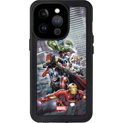 Marvel Avengers Attack iPhone 15 Pro Waterproof Case